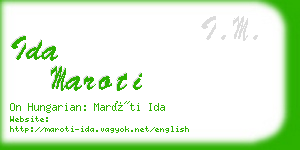 ida maroti business card